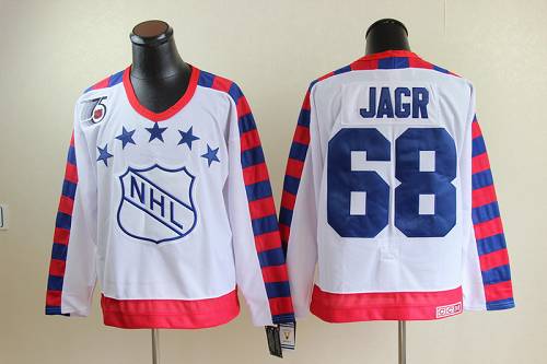 Flyers #68 Jaromir Jagr White All Star CCM Throwback 75TH Stitched NHL Jersey