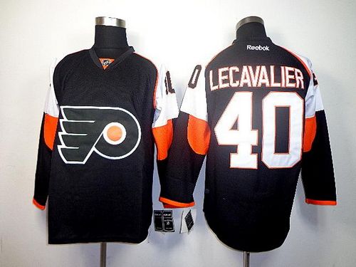 Flyers #40 Vincent Lecavalier Black Stitched NHL Jersey