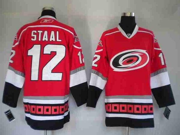 Hurricanes #12 Eric Staal Stitched Red NHL Jersey