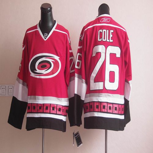 Hurricanes #26 Erik Cole Red Stitched NHL Jersey