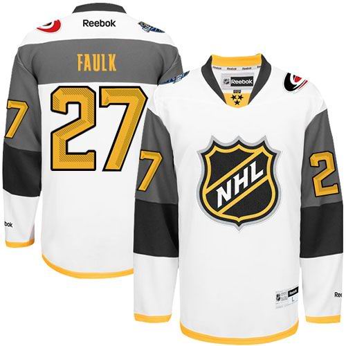 Hurricanes #27 Justin Faulk White 2016 All Star Stitched NHL Jersey