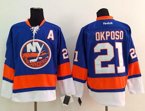 Islanders #21 Kyle Okposo Baby Blue Stitched NHL Jersey
