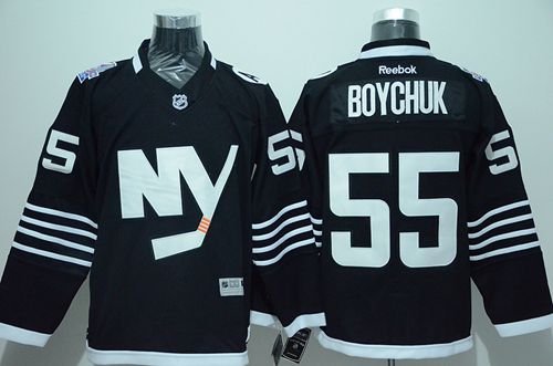 Islanders #55 Johnny Boychuk Black Alternate Stitched NHL Jersey