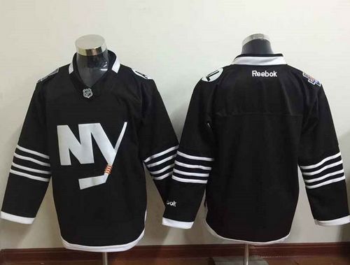 Islanders Blank Black Alternate Stitched NHL Jersey