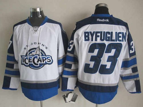 Jets #33 Dustin Byfuglien White St. John's IceCaps Stitched NHL Jersey