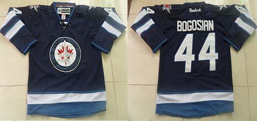Jets #44 Zach Bogosian Dark Blue Stitched NHL Jersey