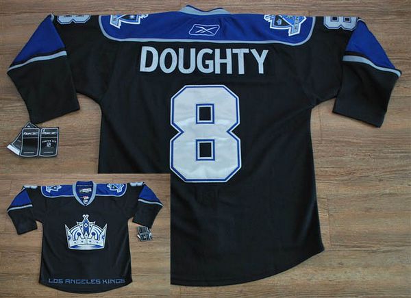 Kings #8 Drew Doughty Black Third Stitched NHL Jersey