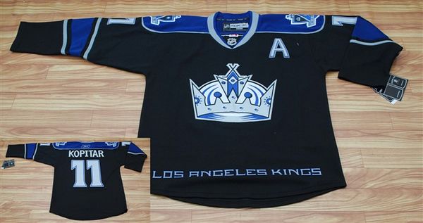 Kings #11 Anze Kopitar Black Third Stitched NHL Jersey