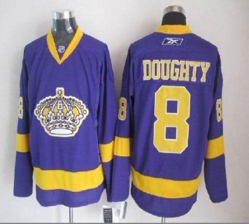 Kings #8 Drew Doughty Purple Stitched NHL Jersey