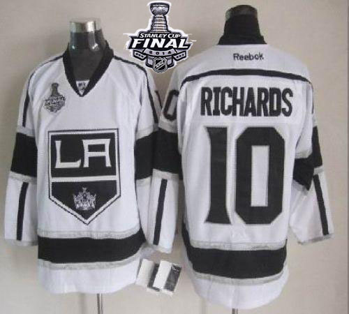 Kings #10 Mike Richards White Road 2014 Stanley Cup Finals Stitched NHL Jersey