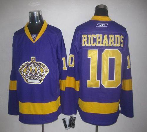Kings #10 Mike Richards Purple Stitched NHL Jersey