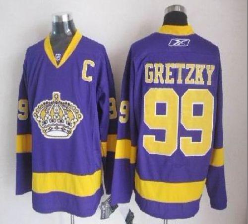 Kings #99 Wayne Gretzky Purple Stitched NHL Jersey