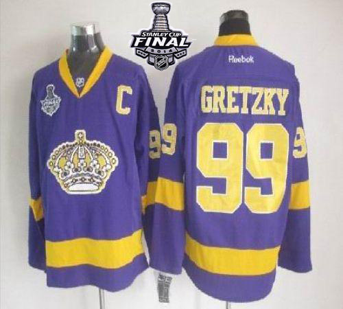 Kings #99 Wayne Gretzky Purple 2014 Stanley Cup Finals Stitched NHL Jersey
