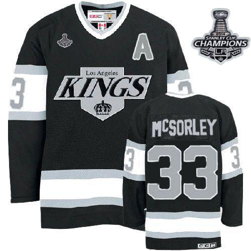 Kings #33 Martin McSorley Black CCM Throwback 2014 Stanley Cup Champions Stitched NHL Jersey