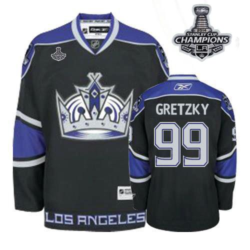 Kings #99 Wayne Gretzky Black Third 2014 Stanley Cup Champions Stitched NHL Jersey