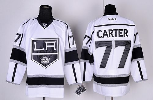 Kings #77 Jeff Carter White Road Stitched NHL Jersey