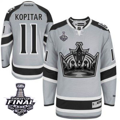 Kings #11 Anze Kopitar Grey 2014 Stadium Series Stanley Cup Finals Stitched NHL Jersey
