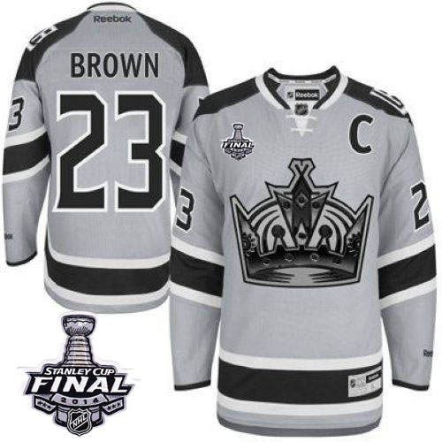 Kings #23 Dustin Brown Grey 2014 Stadium Series Stanley Cup Finals Stitched NHL Jersey