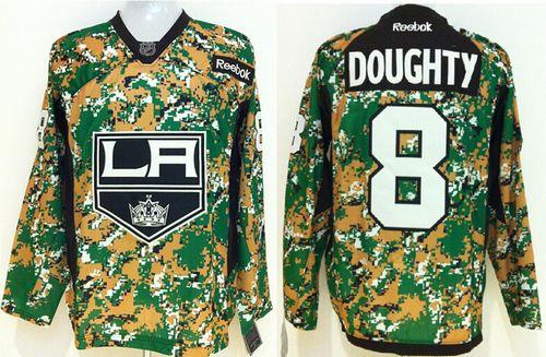 Kings #8 Drew Doughty Camo Veterans Day Practice Stitched NHL Jersey