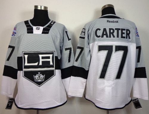 Kings #77 Jeff Carter White/Grey 2015 Stadium Series Stitched NHL Jersey