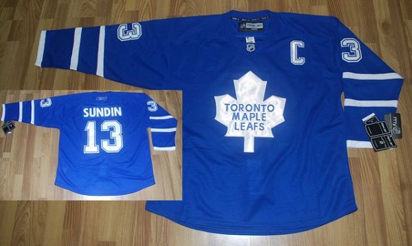 Maple Leafs #13 Mats Sundin Stitched Blue NHL Jersey