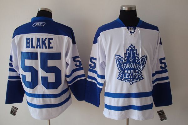 Maple Leafs #55 Jason Blake Stitched White Third NHL Jersey