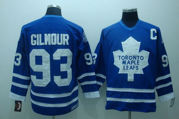 Maple Leafs #93 Doug Gilmour Stitched Blue CCM Throwback NHL Jersey