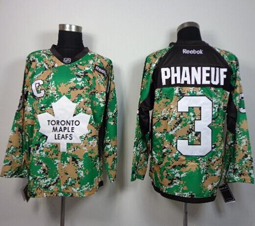 Maple Leafs #3 Dion Phaneuf Camo Veterans Day Practice Stitched NHL Jersey