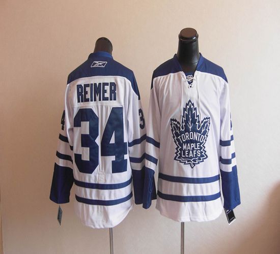 Maple Leafs #34 James Reimer White Third Stitched NHL Jersey
