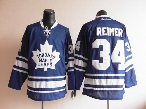 Maple Leafs #34 James Reimer Blue Third Stitched NHL Jersey