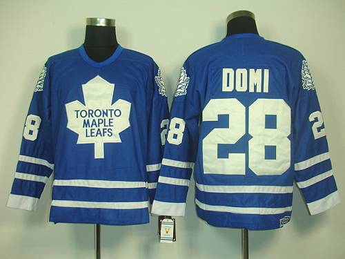 Maple Leafs #28 Tie Domi Blue CCM Throwback Stitched NHL Jersey