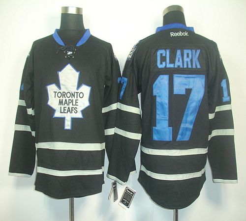 Maple Leafs #17 Wendel Clark Black Ice Stitched NHL Jersey