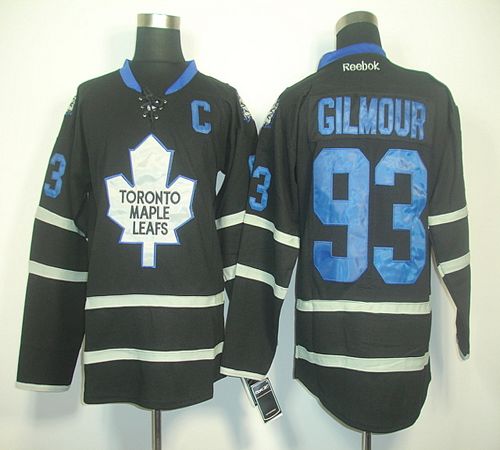 Maple Leafs #93 Doug Gilmour Black Ice Stitched NHL Jersey