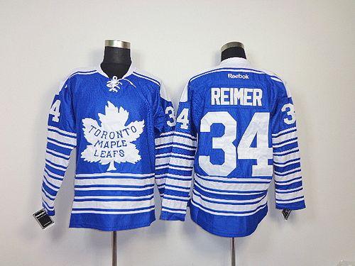 Maple Leafs #34 James Reimer Blue 2014 Winter Classic Stitched NHL Jersey