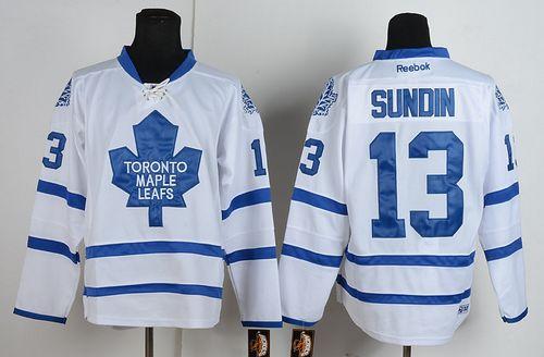 Maple Leafs #13 Mats Sundin White Road Stitched NHL Jersey