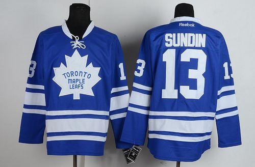 Maple Leafs #13 Mats Sundin Blue Third Stitched NHL Jersey