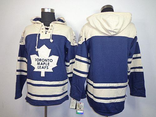 Maple Leafs Blank Blue Sawyer Hooded Sweatshirt Stitched NHL Jersey