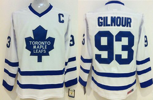 Maple Leafs #93 Doug Gilmour White CCM Throwback Stitched NHL Jersey