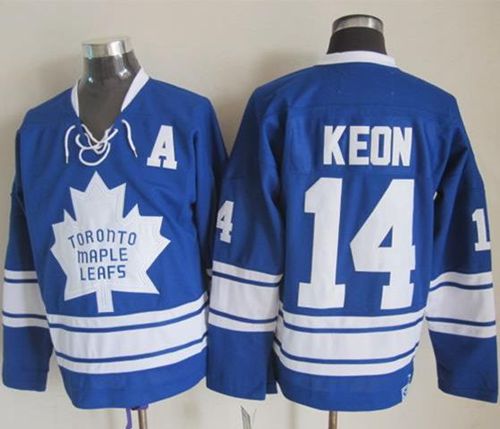 Maple Leafs #14 Dave Keon Blue CCM Throwback Third Stitched NHL Jersey