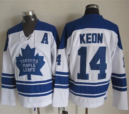 Maple Leafs #14 Dave Keon White CCM Throwback Third Stitched NHL Jersey
