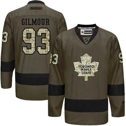 Maple Leafs #93 Doug Gilmour Green Salute to Service Stitched NHL Jersey