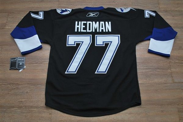 Lightning #77 Victor Hedman Stitched Black NHL Jersey