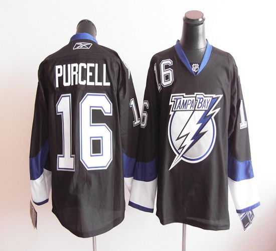 Lightning #16 Purcell Black Stitched NHL Jersey