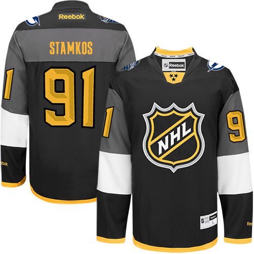 Lightning #91 Steven Stamkos Black 2016 All Star Stitched NHL Jersey