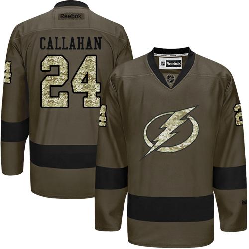 Lightning #24 Ryan Callahan Green Salute to Service Stitched NHL Jersey