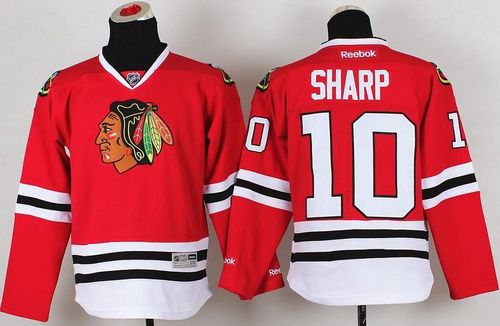 Blackhawks #10 Patrick Sharp Red Stitched Youth NHL Jersey