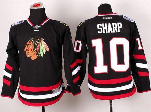 Blackhawks #10 Patrick Sharp Black 2014 Stadium Series Stitched Youth NHL Jersey
