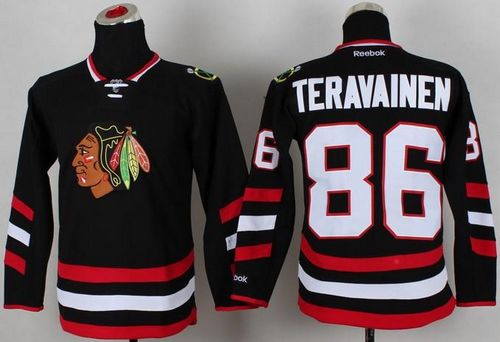 Blackhawks #86 Teuvo Teravainen Black 2014 Stadium Series Stitched Youth NHL Jersey