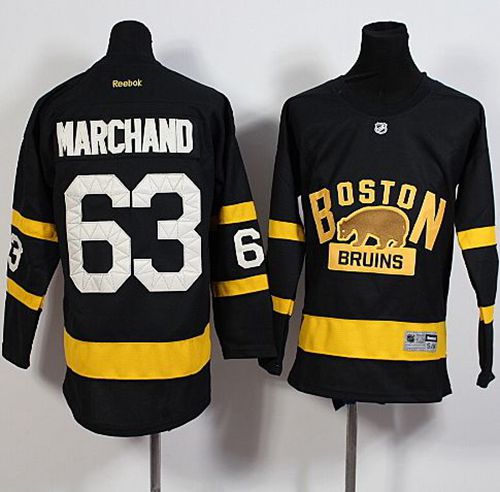 Bruins #63 Brad Marchand Black 2016 Winter Classic Stitched Youth NHL Jersey