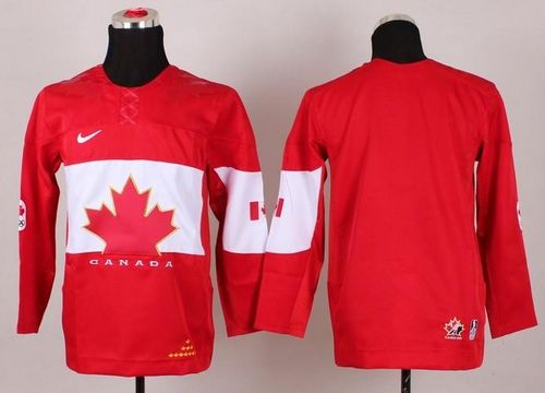 Team Canada 2014 Olympic Blank Red Stitched Youth NHL Jersey